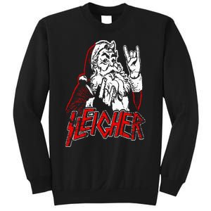 Sleigher Hail Santa Heavy Metal Christmas Sweatshirt