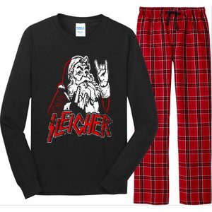 Sleigher Hail Santa Heavy Metal Christmas Long Sleeve Pajama Set