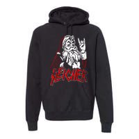 Sleigher Hail Santa Heavy Metal Christmas Premium Hoodie