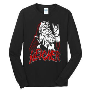 Sleigher Hail Santa Heavy Metal Christmas Tall Long Sleeve T-Shirt