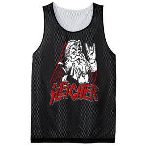 Sleigher Hail Santa Heavy Metal Christmas Mesh Reversible Basketball Jersey Tank