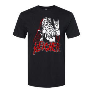 Sleigher Hail Santa Heavy Metal Christmas Softstyle CVC T-Shirt