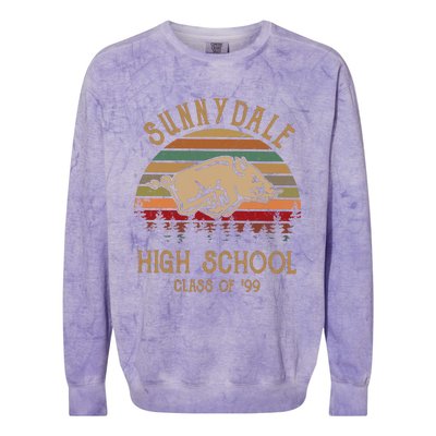 Sunnydale High School Class Of 99 Vintage Wild Boar Colorblast Crewneck Sweatshirt