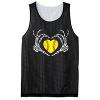 Softball Heart Skeleton Hand Halloween Costume Mesh Reversible Basketball Jersey Tank