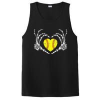 Softball Heart Skeleton Hand Halloween Costume PosiCharge Competitor Tank