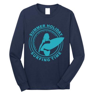 Summer Holiday Surfing Time Long Sleeve Shirt