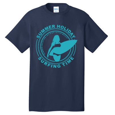 Summer Holiday Surfing Time Tall T-Shirt