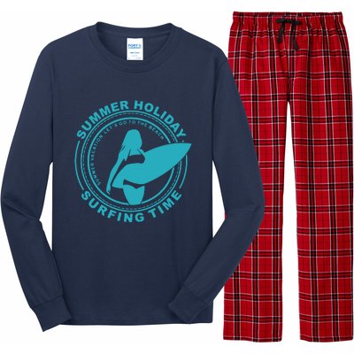 Summer Holiday Surfing Time Long Sleeve Pajama Set