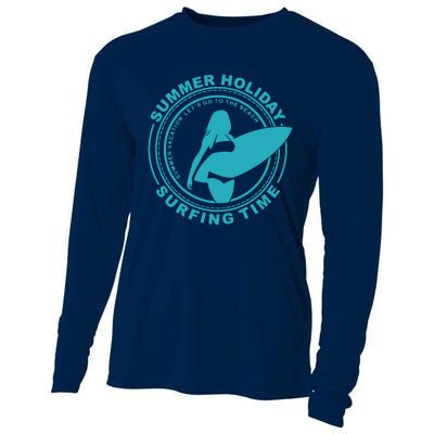 Summer Holiday Surfing Time Cooling Performance Long Sleeve Crew