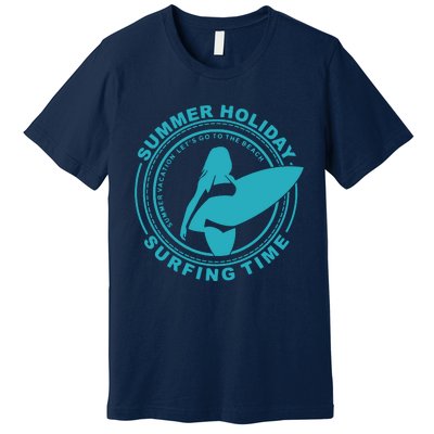 Summer Holiday Surfing Time Premium T-Shirt