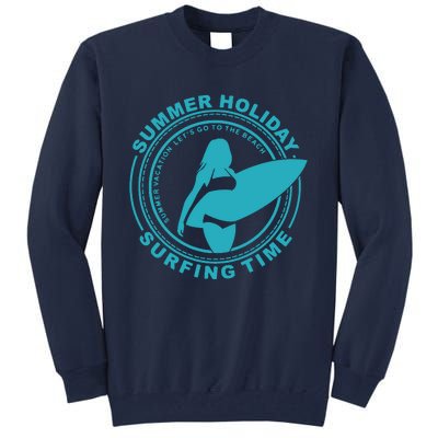 Summer Holiday Surfing Time Tall Sweatshirt