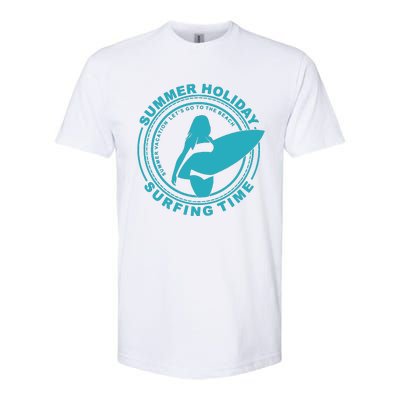 Summer Holiday Surfing Time Softstyle® CVC T-Shirt