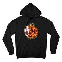 Spooky Halloween Skull Pumpkin Baseball Hoodie