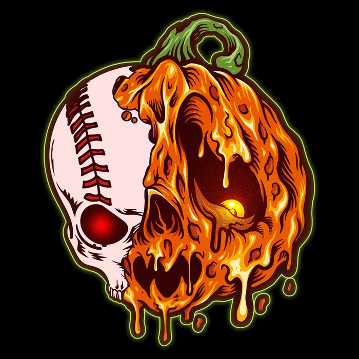Spooky Halloween Skull Pumpkin Baseball Flatbill Hat