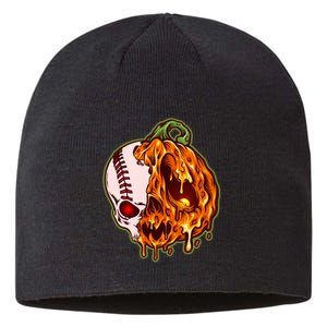 Spooky Halloween Skull Pumpkin Baseball Sustainable Beanie