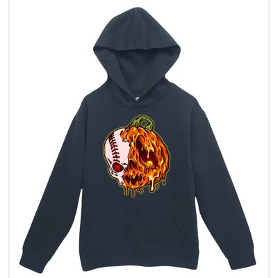 Spooky Halloween Skull Pumpkin Baseball Urban Pullover Hoodie