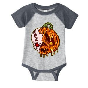 Spooky Halloween Skull Pumpkin Baseball Infant Baby Jersey Bodysuit