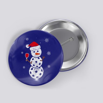 Santa Hat Snow Funny Gift For Xmas Funny Pickleball Christmas Gift Button