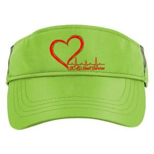 SCAD Heart Survivor Heartbeat Heart Health Awareness Adult Drive Performance Visor