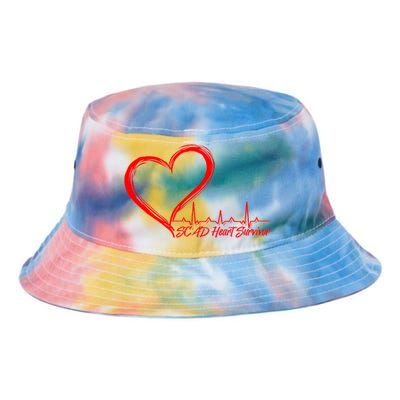 SCAD Heart Survivor Heartbeat Heart Health Awareness Tie Dye Newport Bucket Hat