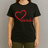SCAD Heart Survivor Heartbeat Heart Health Awareness T-Shirt