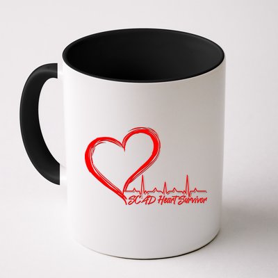 SCAD Heart Survivor Heartbeat Heart Health Awareness Mug