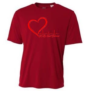 SCAD Heart Survivor Heartbeat Heart Health Awareness Cooling Performance Crew T-Shirt