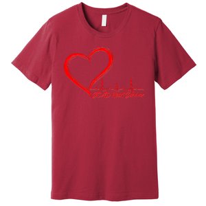 SCAD Heart Survivor Heartbeat Heart Health Awareness Premium T-Shirt