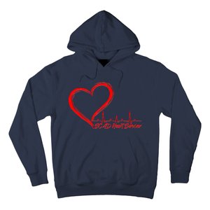 SCAD Heart Survivor Heartbeat Heart Health Awareness Hoodie