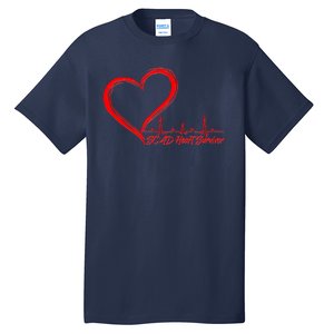 SCAD Heart Survivor Heartbeat Heart Health Awareness Tall T-Shirt