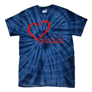 SCAD Heart Survivor Heartbeat Heart Health Awareness Tie-Dye T-Shirt