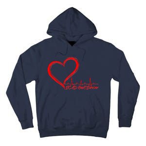 SCAD Heart Survivor Heartbeat Heart Health Awareness Tall Hoodie