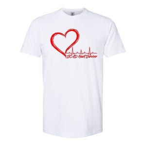 SCAD Heart Survivor Heartbeat Heart Health Awareness Softstyle CVC T-Shirt