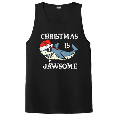 Santa Hat Shark Christmas Is Jawsome Xmas Lights PosiCharge Competitor Tank