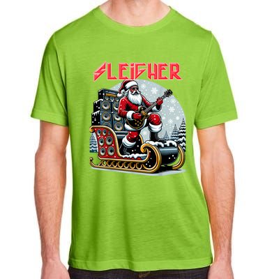 Sleigher Hail Santa Heavy Metal Christmas Rock Xmas Art Adult ChromaSoft Performance T-Shirt