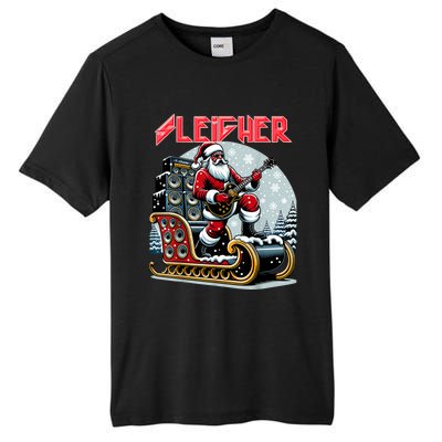 Sleigher Hail Santa Heavy Metal Christmas Rock Xmas Art Tall Fusion ChromaSoft Performance T-Shirt