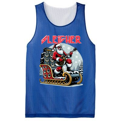 Sleigher Hail Santa Heavy Metal Christmas Rock Xmas Art Mesh Reversible Basketball Jersey Tank