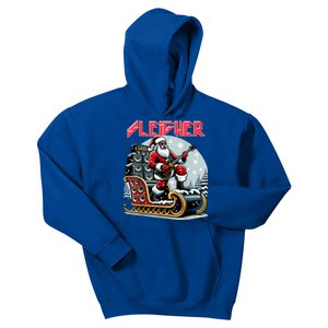 Sleigher Hail Santa Heavy Metal Christmas Rock Xmas Art Kids Hoodie