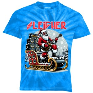 Sleigher Hail Santa Heavy Metal Christmas Rock Xmas Art Kids Tie-Dye T-Shirt