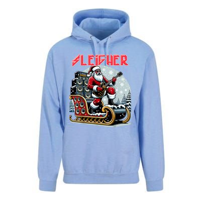 Sleigher Hail Santa Heavy Metal Christmas Rock Xmas Art Unisex Surf Hoodie