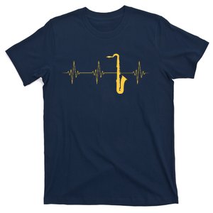 Saxophone Heartbeat Sax Player Jazz Musician Saxophonist T-Shirt