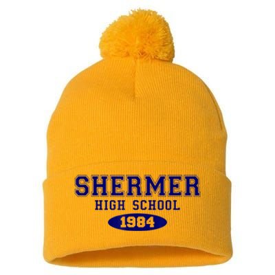 Shermer High School Pom Pom 12in Knit Beanie