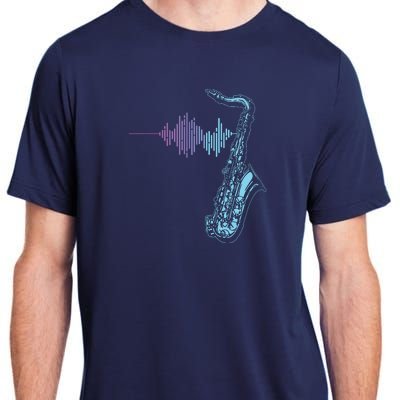 Saxophone Heartbeat Adult ChromaSoft Performance T-Shirt