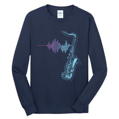 Saxophone Heartbeat Tall Long Sleeve T-Shirt