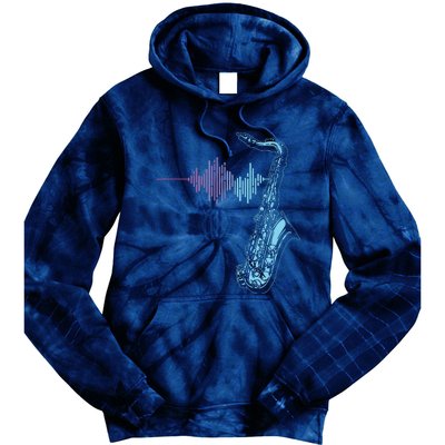 Saxophone Heartbeat Tie Dye Hoodie