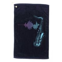 Saxophone Heartbeat Platinum Collection Golf Towel