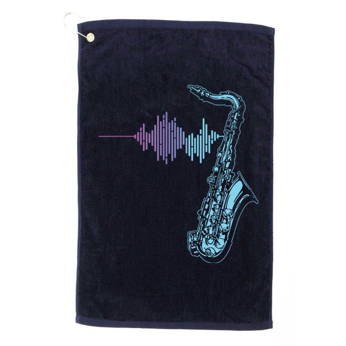 Saxophone Heartbeat Platinum Collection Golf Towel