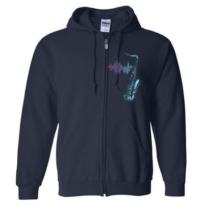 Saxophone Heartbeat Full Zip Hoodie