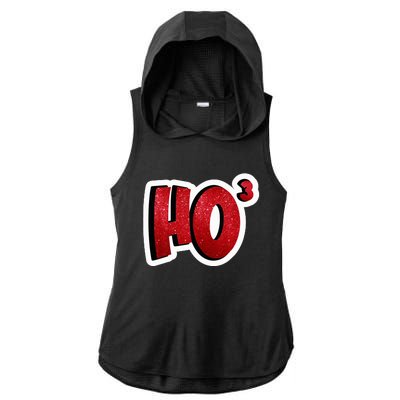 Santa Ho Shorthand Nerdy Engineer Christmas Red Ho3 Ladies PosiCharge Tri-Blend Wicking Draft Hoodie Tank