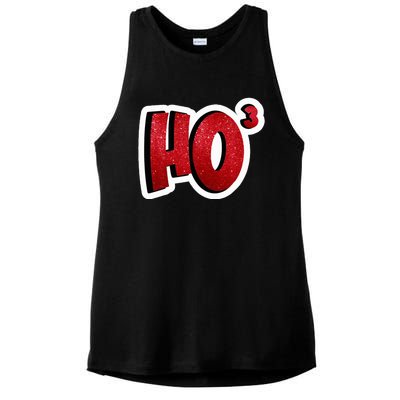 Santa Ho Shorthand Nerdy Engineer Christmas Red Ho3 Ladies PosiCharge Tri-Blend Wicking Tank